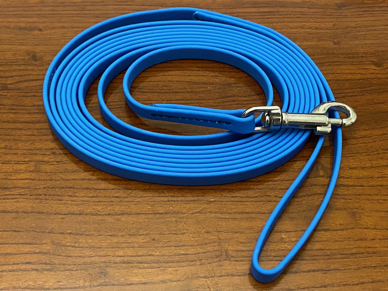 3m Blue Biothane Walking Lead - Small Stainless Steel Snap