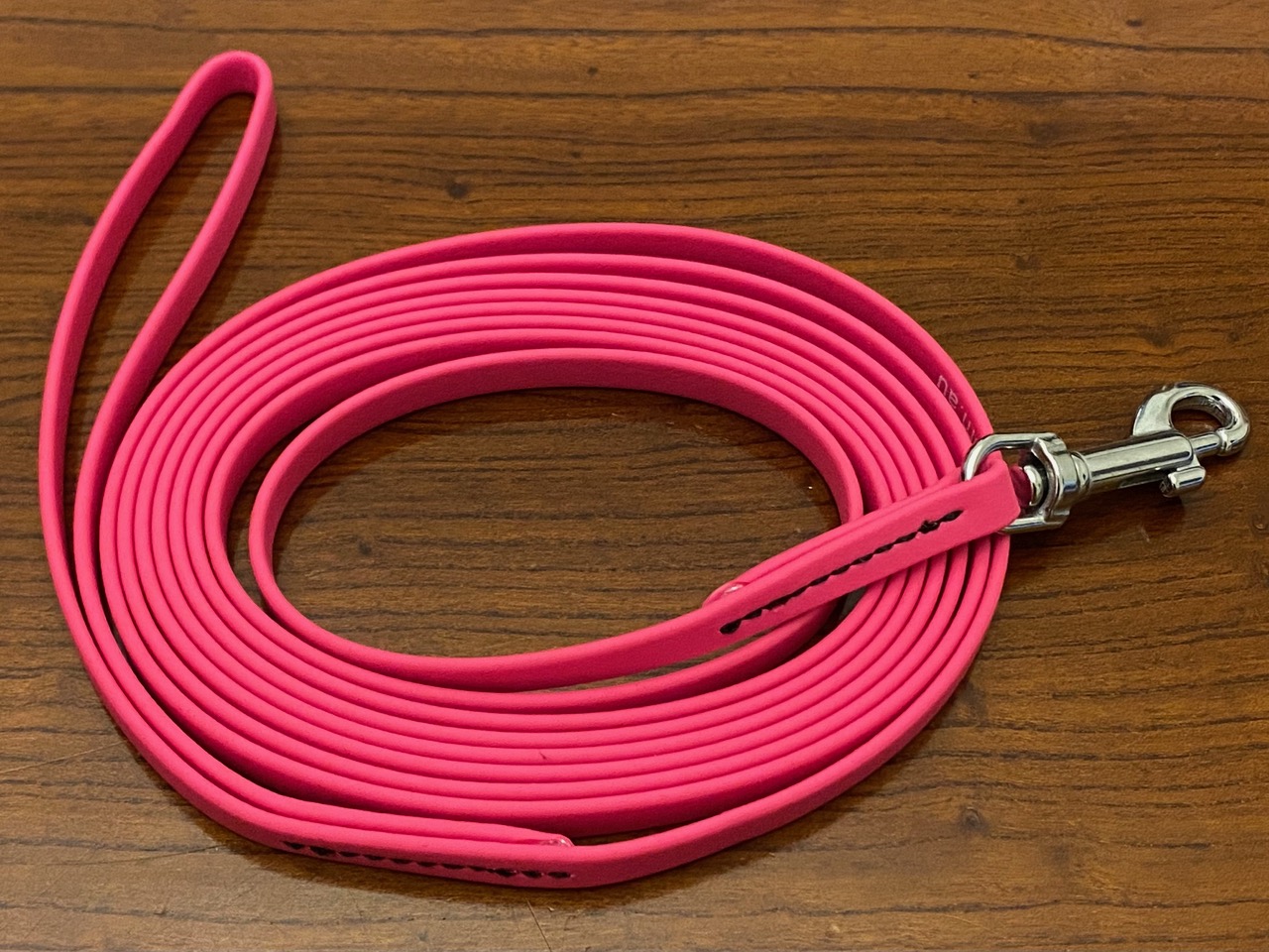 3m Pink Biothane Walking Lead - Small Stainless Steel Snap